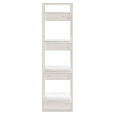 Book Cabinet/Room Divider White 41x35x125 cm Solid Wood Pine Payday Deals