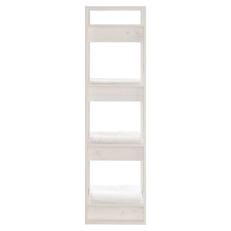 Book Cabinet/Room Divider White 41x35x125 cm Solid Wood Pine Payday Deals