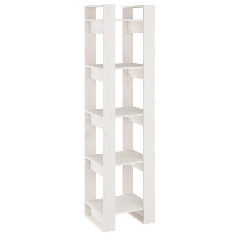 Book Cabinet/Room Divider White 41x35x160 cm Solid Wood Pine Payday Deals