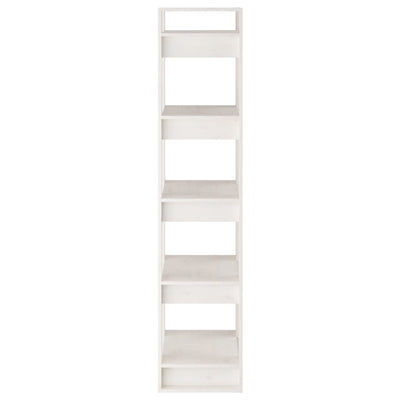 Book Cabinet/Room Divider White 41x35x160 cm Solid Wood Pine Payday Deals