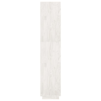 Book Cabinet/Room Divider White 60x35x167 cm Solid Pinewood Payday Deals