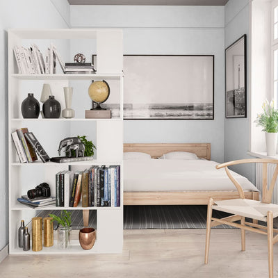 Book Cabinet/Room Divider White 80x24x159 cm Engineered Wood Payday Deals