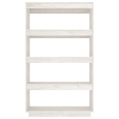Book Cabinet/Room Divider White 80x35x135 cm Solid Pinewood Payday Deals