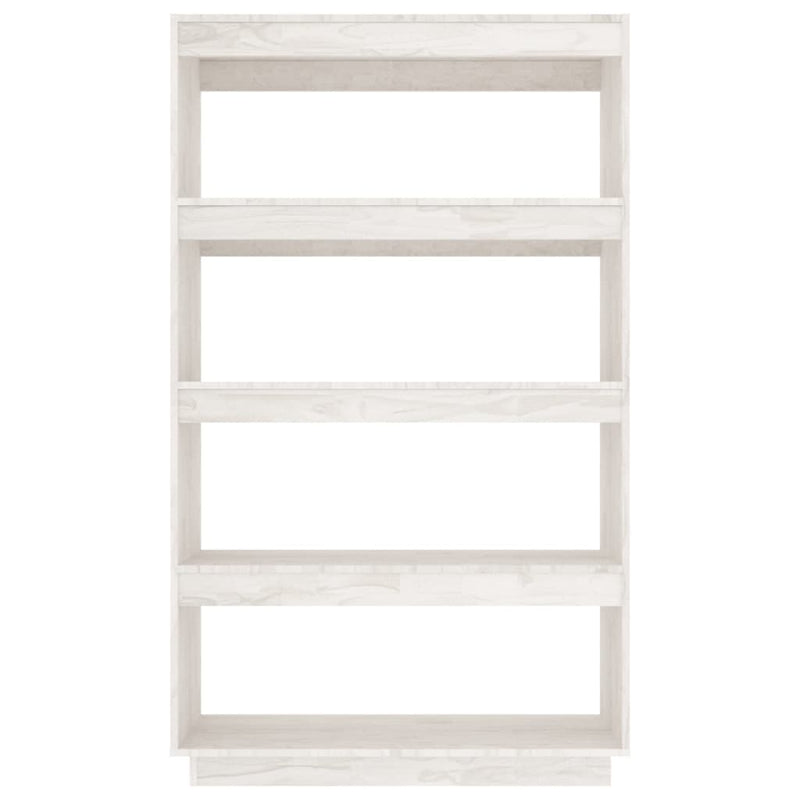 Book Cabinet/Room Divider White 80x35x135 cm Solid Pinewood Payday Deals