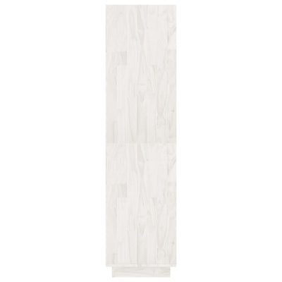 Book Cabinet/Room Divider White 80x35x135 cm Solid Pinewood Payday Deals