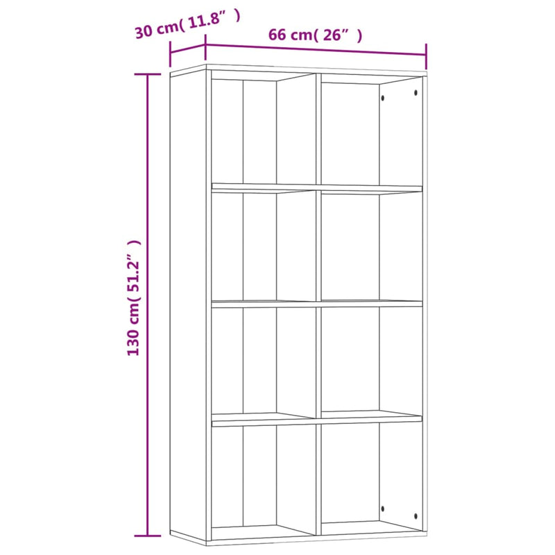 Book Cabinet/Sideboard Concrete Grey 66x30x130 cm Engineered Wood Payday Deals