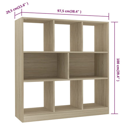 Book Cabinet Sonoma Oak 97.5x29.5x100 cm Engineered Wood Payday Deals