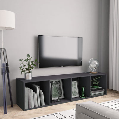 Book Cabinet/TV Cabinet Grey 143x30x36 cm Payday Deals