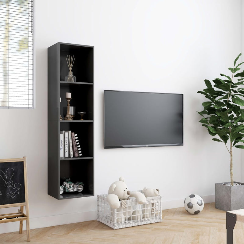 Book Cabinet/TV Cabinet Grey 143x30x36 cm Payday Deals