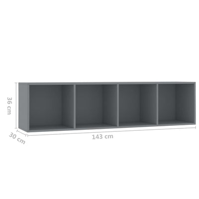 Book Cabinet/TV Cabinet Grey 143x30x36 cm Payday Deals