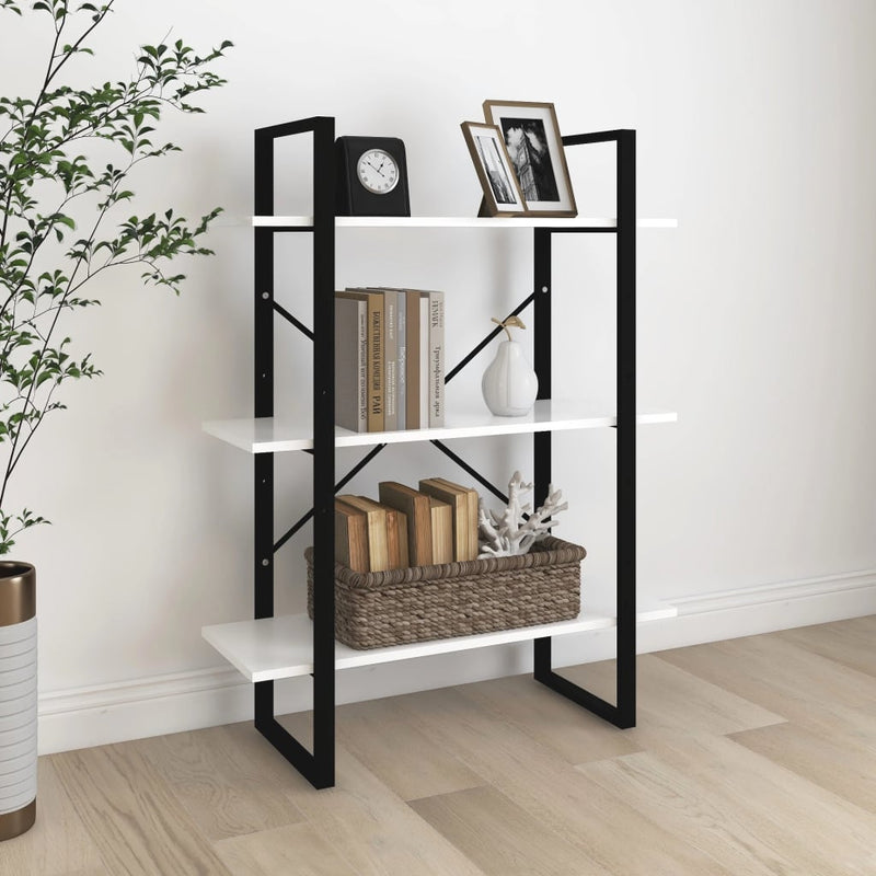 Book Cabinet White 80x30x105 cm Engineered Wood Payday Deals