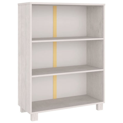 Book Cabinet White 85x35x112 cm Solid Wood Pine Payday Deals