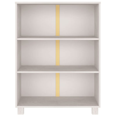 Book Cabinet White 85x35x112 cm Solid Wood Pine Payday Deals