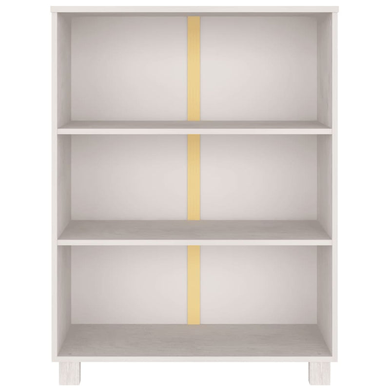 Book Cabinet White 85x35x112 cm Solid Wood Pine Payday Deals