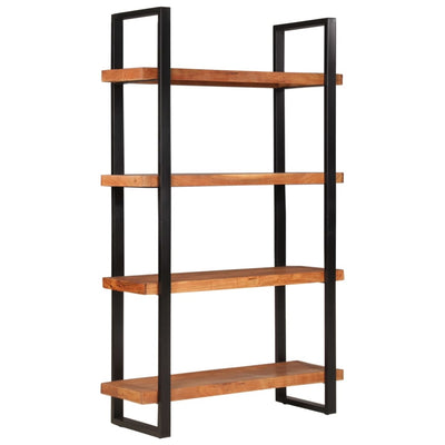 Bookcase 4-Tier 110x40x180 cm Solid Wood Acacia and Iron Payday Deals