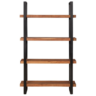 Bookcase 4-Tier 110x40x180 cm Solid Wood Acacia and Iron Payday Deals