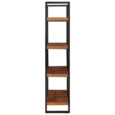 Bookcase 4-Tier 110x40x180 cm Solid Wood Acacia and Iron Payday Deals