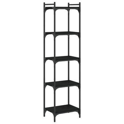 Bookcase 5-Tier Black 40x30x154 cm Engineered Wood Payday Deals