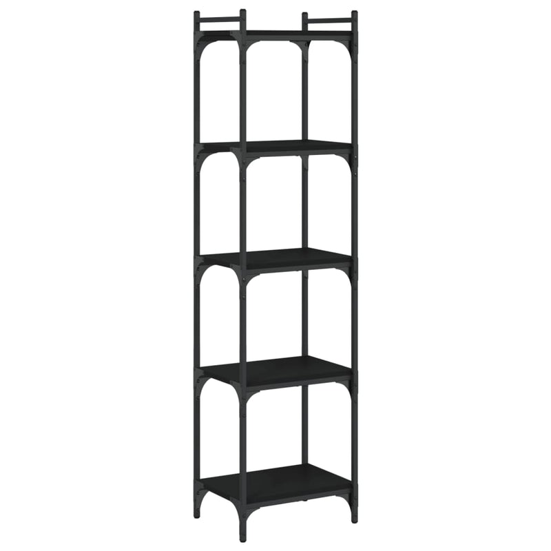 Bookcase 5-Tier Black 40x30x154 cm Engineered Wood Payday Deals