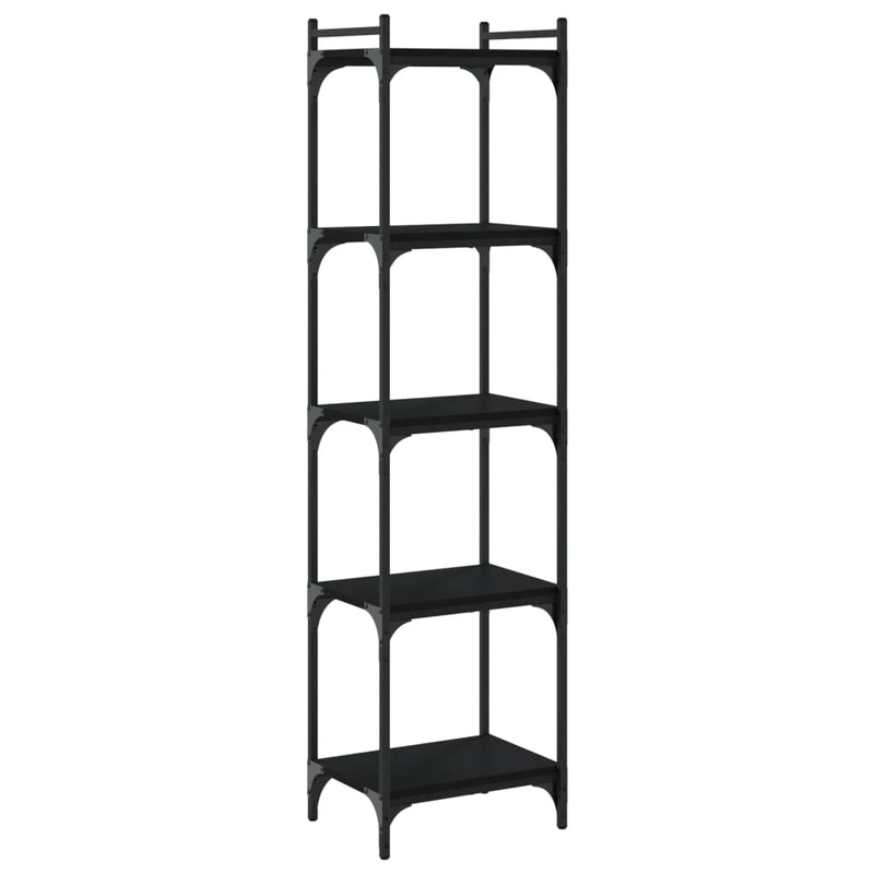 Bookcase 5-Tier Black 40x30x154 cm Engineered Wood Payday Deals