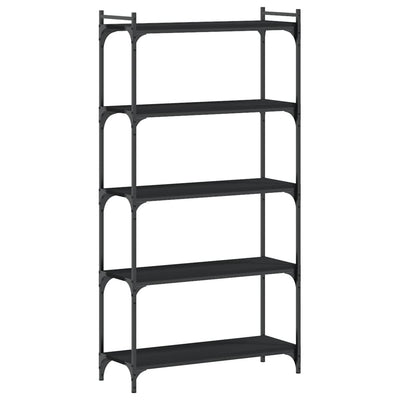 Bookcase 5-Tier Black 80x30x154 cm Engineered Wood Payday Deals