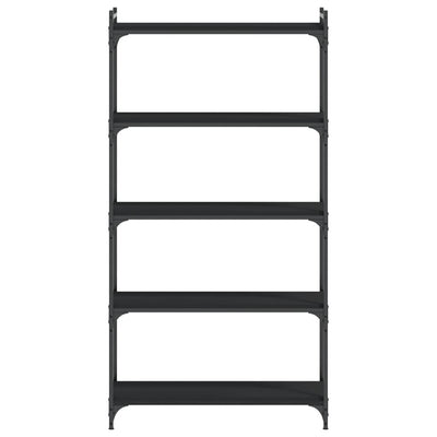Bookcase 5-Tier Black 80x30x154 cm Engineered Wood Payday Deals