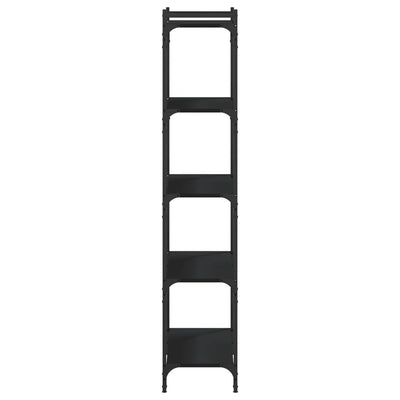 Bookcase 5-Tier Black 80x30x154 cm Engineered Wood Payday Deals