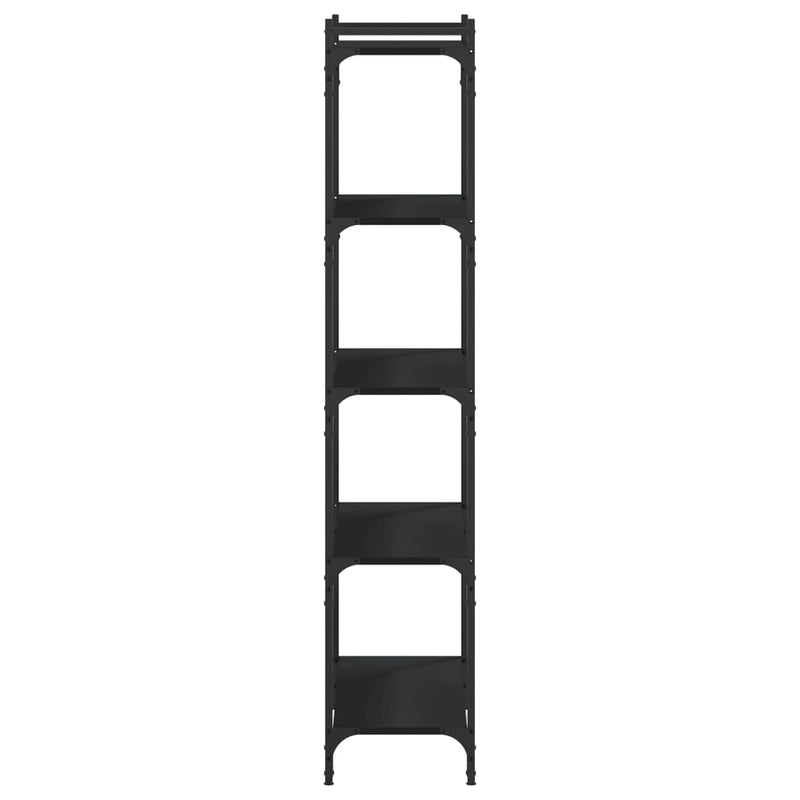 Bookcase 5-Tier Black 80x30x154 cm Engineered Wood Payday Deals