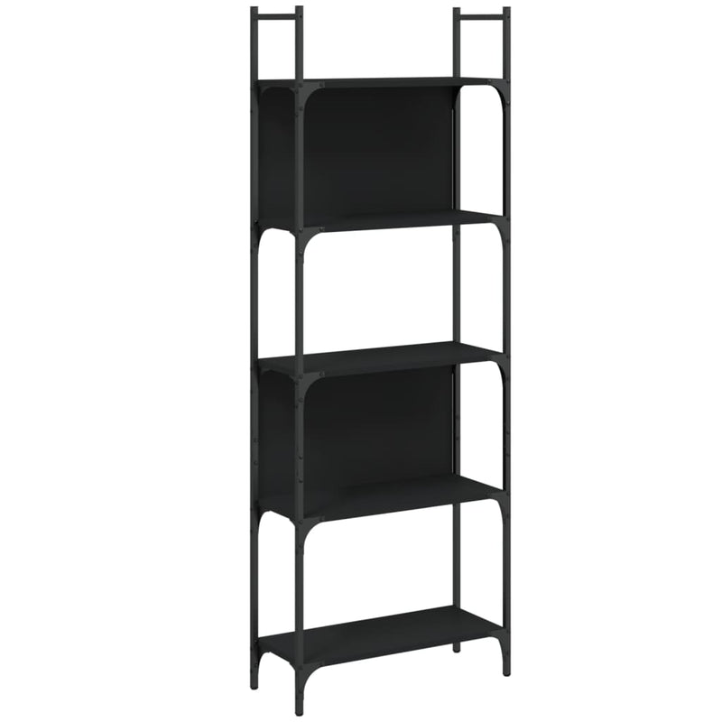 Bookshelf 5-Tier Black 60.5x24x166.5 cm Engineered Wood Payday Deals