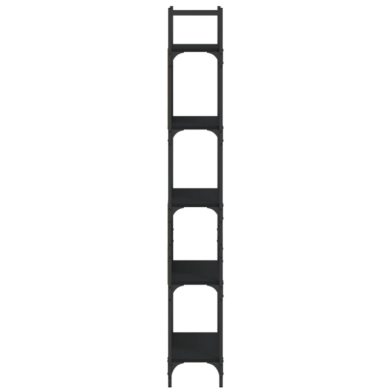 Bookshelf 5-Tier Black 60.5x24x166.5 cm Engineered Wood Payday Deals