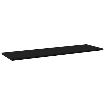 Bookshelf Boards 4 pcs Black 100x30x1.5 cm Engineered Wood Payday Deals