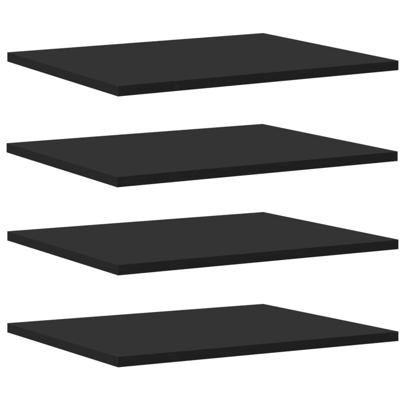 Bookshelf Boards 4 pcs Black 40x50x1.5 cm Engineered Wood Payday Deals