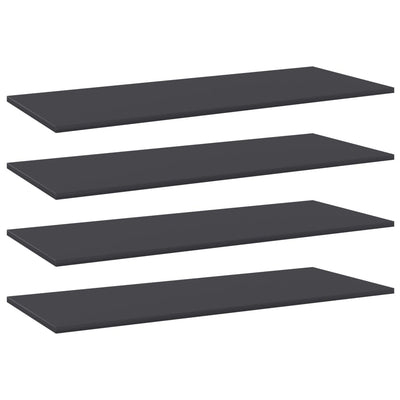 Bookshelf Boards 4 pcs Grey 100x40x1.5 cm Engineered Wood Payday Deals