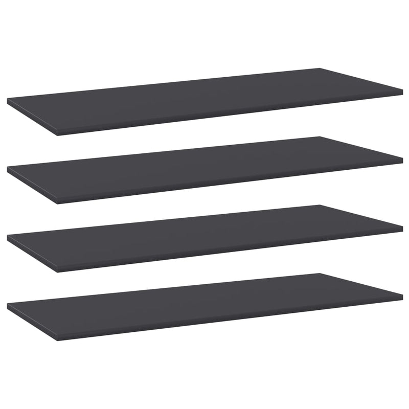 Bookshelf Boards 4 pcs Grey 100x40x1.5 cm Engineered Wood Payday Deals