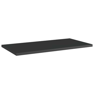Bookshelf Boards 4 pcs High Gloss Black 60x30x1.5 cm Engineered Wood Payday Deals