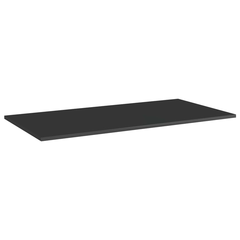 Bookshelf Boards 4 pcs High Gloss Black 80x20x1.5 cm Engineered Wood Payday Deals