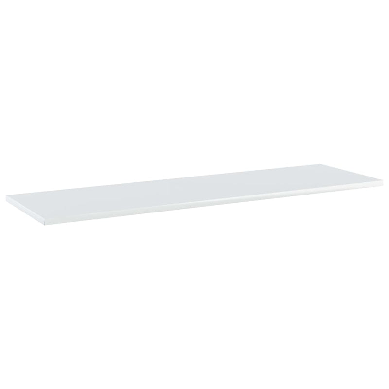 Bookshelf Boards 4 pcs High Gloss White 100x30x1.5 cm Engineered Wood Payday Deals