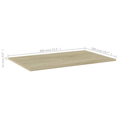 Bookshelf Boards 4 pcs Sonoma Oak 80x50x1.5 cm Engineered Wood Payday Deals
