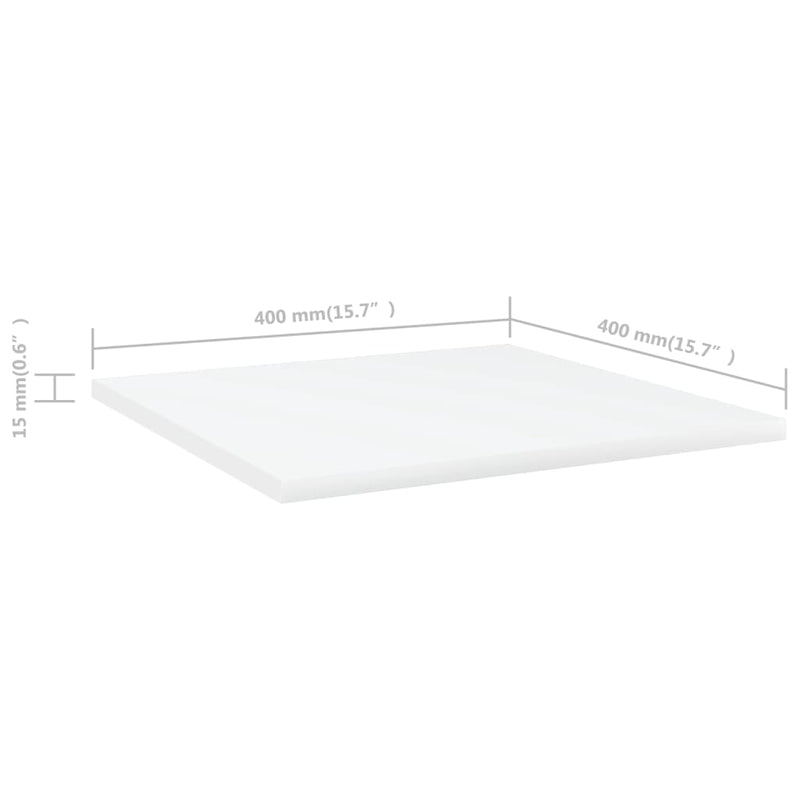 Bookshelf Boards 4 pcs White 40x40x1.5 cm Engineered Wood Payday Deals