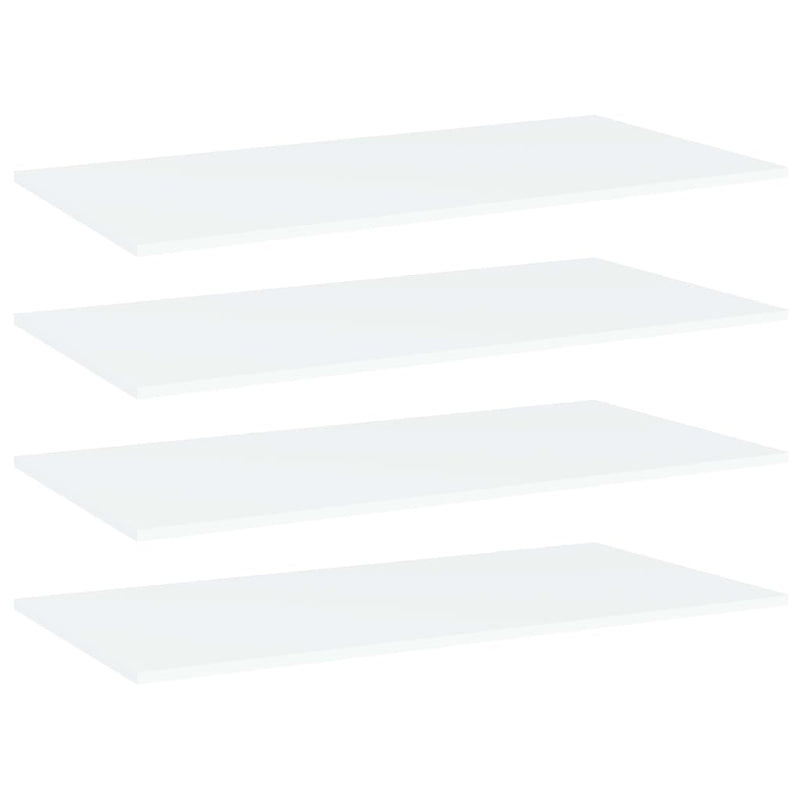 Bookshelf Boards 4 pcs White 80x20x1.5 cm Engineered Wood Payday Deals