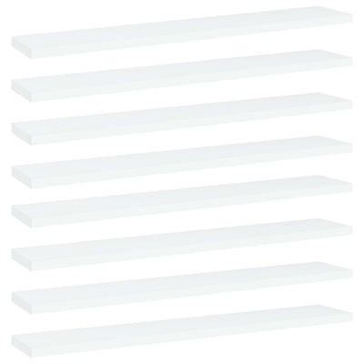 Bookshelf Boards 8 pcs White 60x10x1.5 cm Engineered Wood Payday Deals