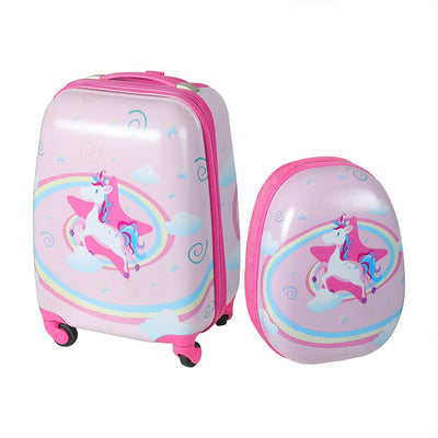 BoPeep 16''13'' 2PCS Kids Luggage Set Travel Suitcase Child Bag Backpack Unicorn Payday Deals
