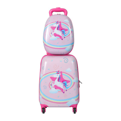 BoPeep 16''13'' 2PCS Kids Luggage Set Travel Suitcase Child Bag Backpack Unicorn Payday Deals