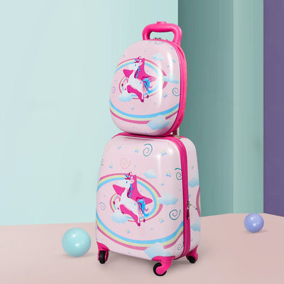 BoPeep 16''13'' 2PCS Kids Luggage Set Travel Suitcase Child Bag Backpack Unicorn Payday Deals