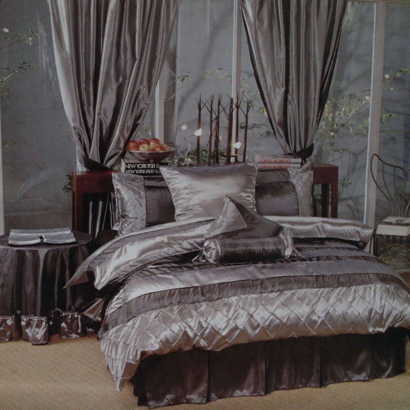 Boudoir Caledonia Black Silver Quilt Cover Set Single Payday Deals