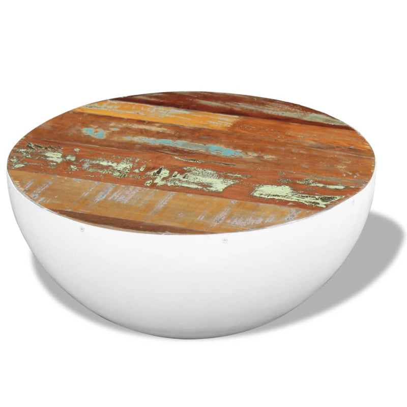 Bowl Shaped Coffee Table Solid Reclaimed Wood 60x60x30 cm Payday Deals