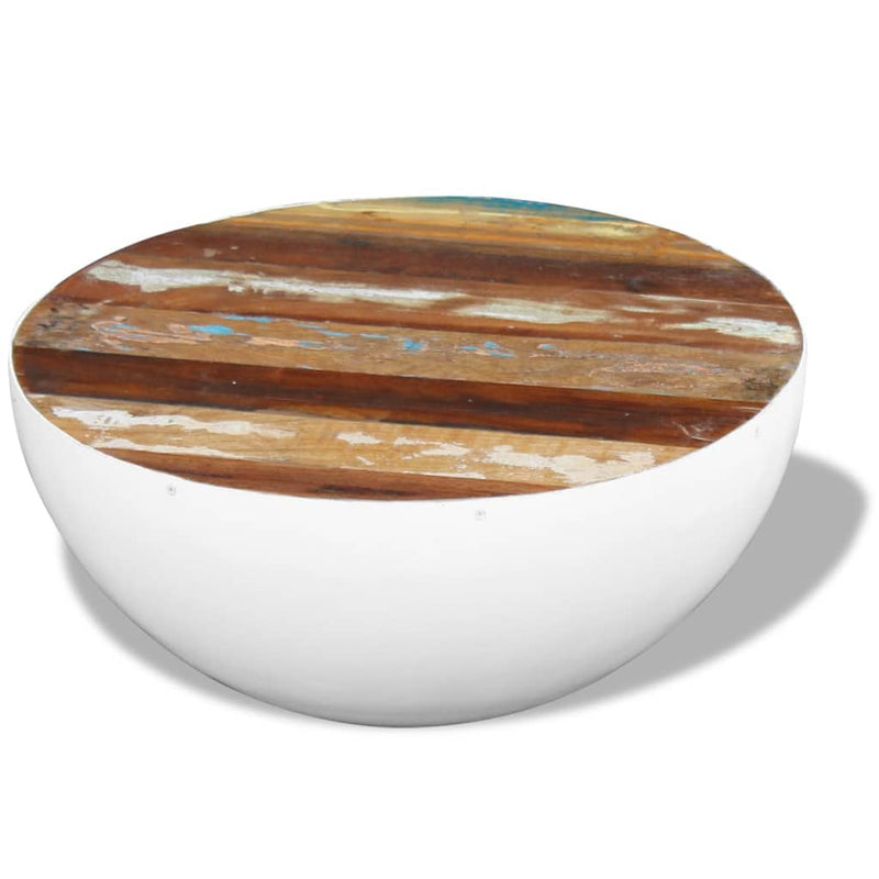 Bowl Shaped Coffee Table Solid Reclaimed Wood 60x60x30 cm Payday Deals