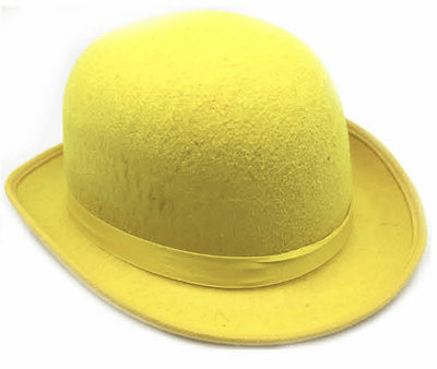 BOWLER HAT Party Costume Derby Fancy Dress Dance Halloween Vintage Cap - Yellow Payday Deals