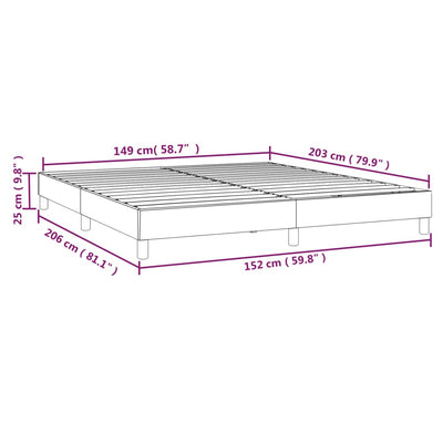 Box Spring Bed Frame Black 153x203 cm Queen Size Velvet Payday Deals