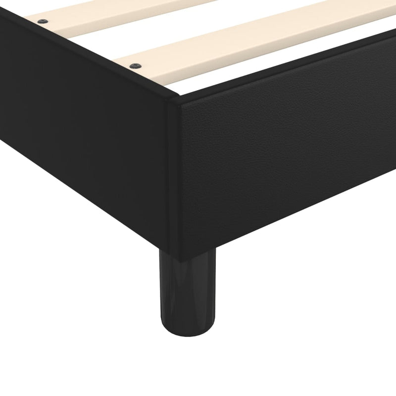 Box Spring Bed with Mattress Black 100x200 cm Faux Leather Payday Deals